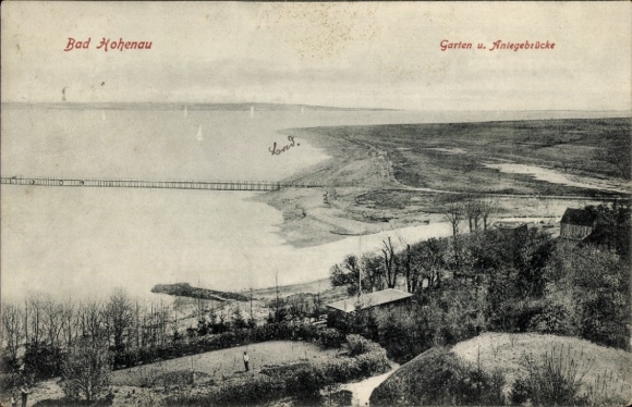 Ak Hohenau Langballig Schleswig Holstein, Garten, Anlegebrücke