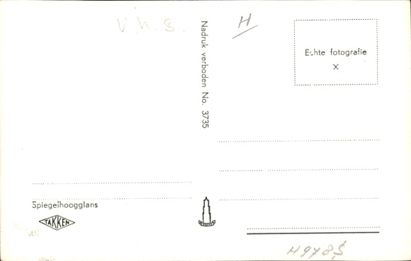 Postcard cargo ship SS Klipfontein, Vereenigde Nederlandsche Scheepvaart Maatschappij