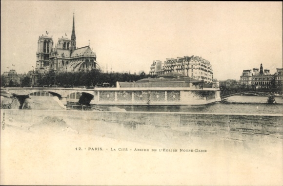 Ak Paris IV Ile de la Cité, kathedraal Notre Dame