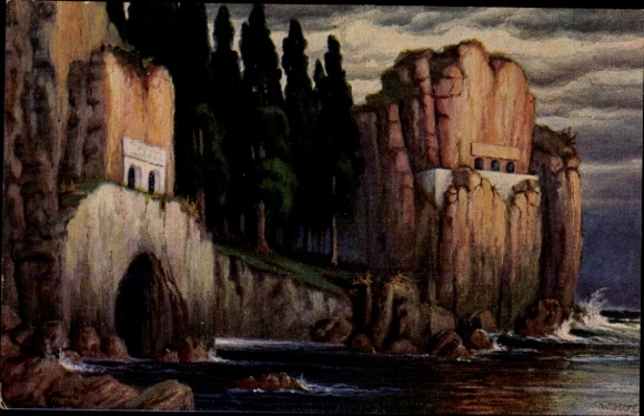 Artist Postcard Hoy, W., Toteninsel