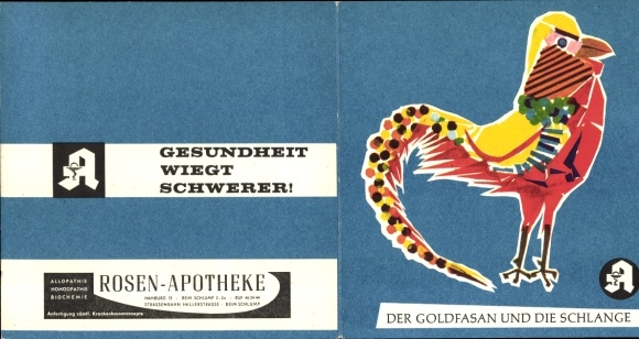 Timetable Rosen-Apotheke, Beim Schlump 2, Harvestehude, Hamburg around 1970