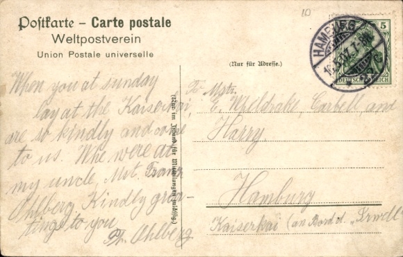 Postcard Hamburg Nord Barmbek, Hamburger Straße