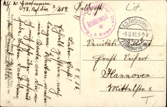 Postcard Vilnius Vilnius Lithuania, railway station