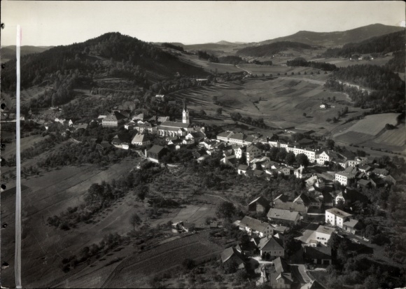 Photo Schönberg in the Bavarian Forest, aerial photograph, church