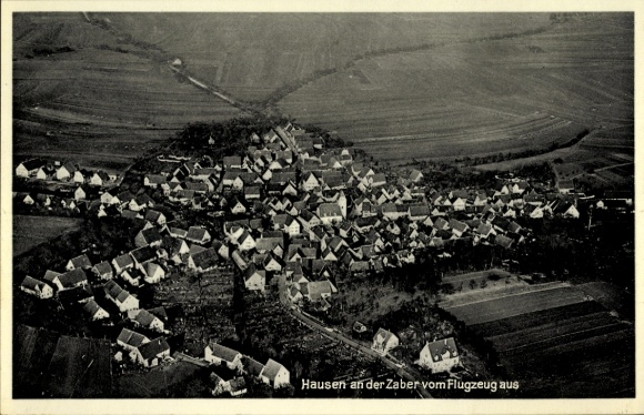 Postcard Hausen an der Zaber Brackenheim an der Zaber Württemberg, aerial photograph