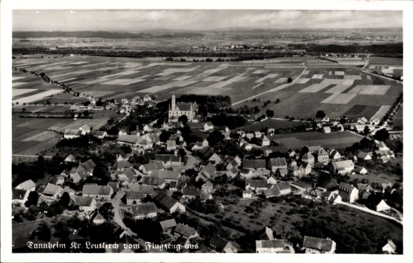 Ak Tannheim aan de Iller Oberschwaben, luchtfoto