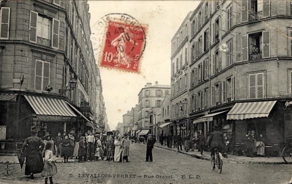 Ak Levallois Perret Hauts de Seine, Rue Gravel
