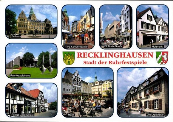 10 alte Ak Recklinghausen in Westfalen, diverse Ansichten