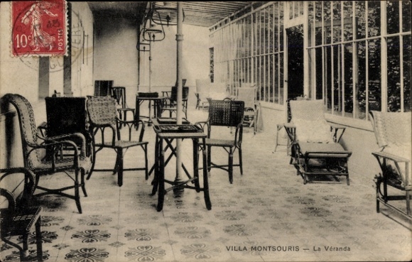 Ansichtkaart Parijs XV., Villa Montsouris, veranda