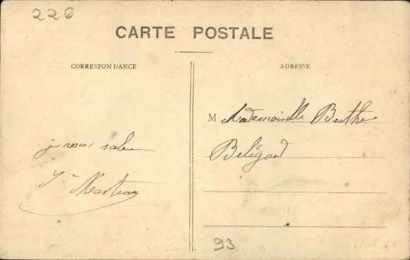 Postcard Saint Ouen Marne, visitors at the paddocks of the racecourse