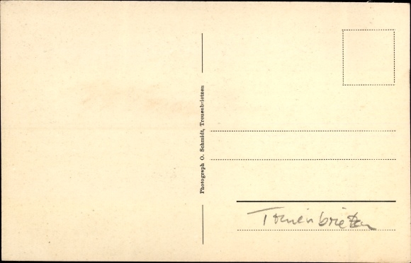 Postcard Treuenbrietzen in Brandenburg, main street at the Heiliggeistkapelle