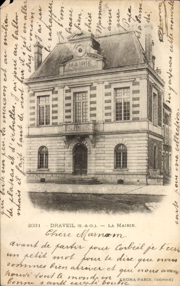 Ak Draveil Essonne, Stadtverwaltung, Mairie, Architektur,  
