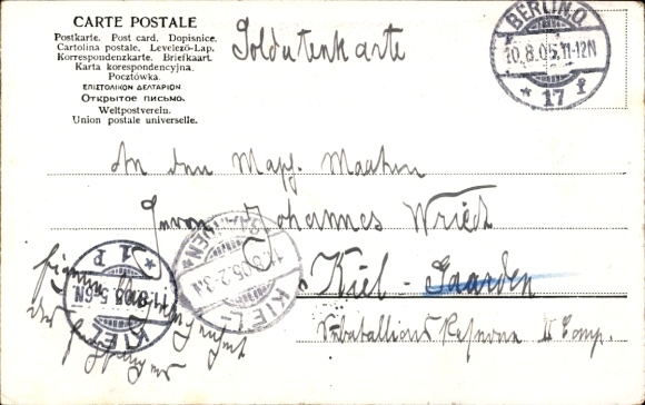 Postcard Berlin Spandau, Potsdamer Straße, St. Nicholas Church