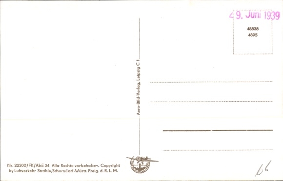 Postcard Mettlach in Saarland, aerial photograph