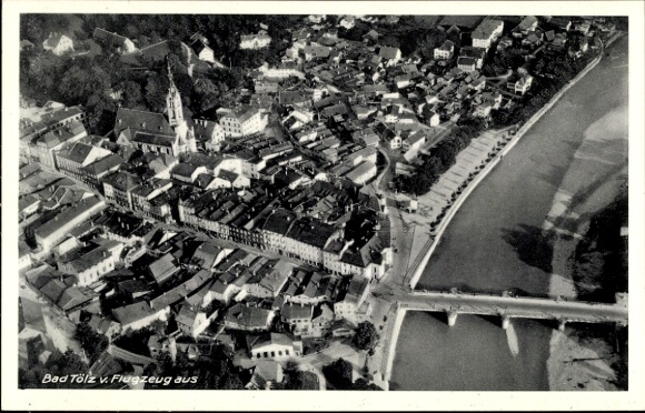 Ak Bad Tölz in Opper-Beieren, luchtfoto