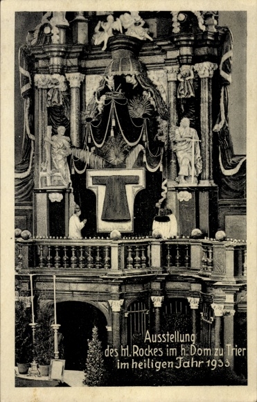 Postcard Trier on the Moselle, holy cathedral, exhibition of the holy robe, holy year 1933