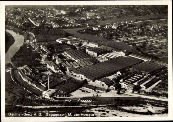 Postcard Gaggenau in the Murgtal Black Forest, Daimler Benz AG, aerial photograph