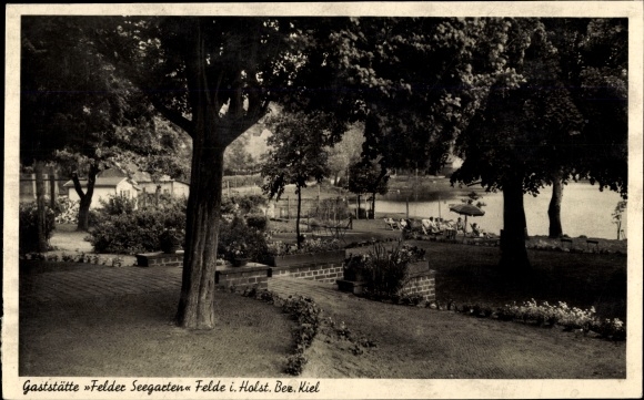 Ak Felde in Schleswig Holstein, Gaststätte Felder Seegarten