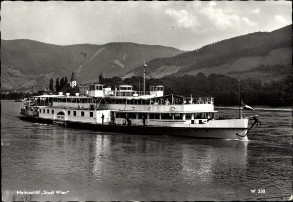Ak Motorschiff Stadt Wien, Erste Donau Dampfschifffahrts Gesellschaft