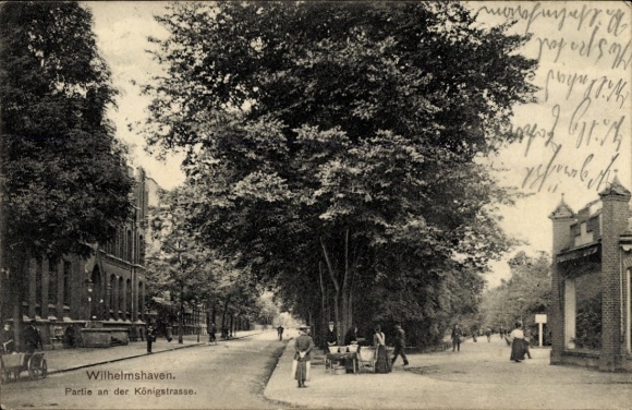 Postcard Wilhelmshaven on the North Sea, Königstraße