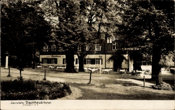Postcard Dresden Neustadt, Restaurant Fischhaus, Hotel