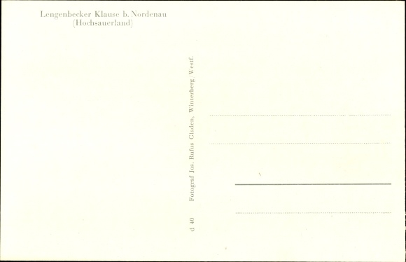 Postcard Nordenau Schmallenberg in Sauerland, Lengenbecker Klause