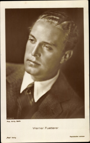 Postcard Actor Werner Fuetterer, portrait