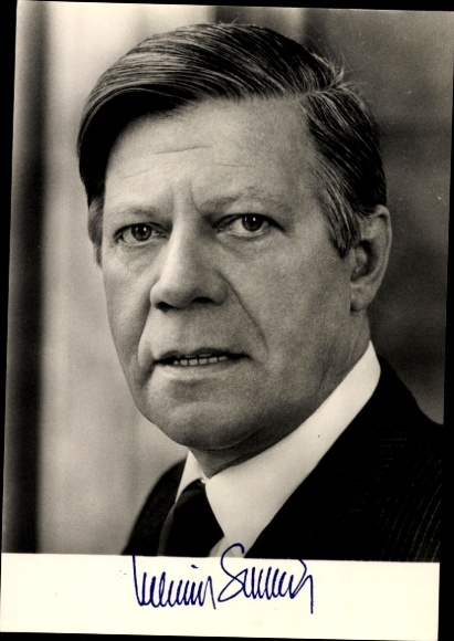 Postcard Helmut Schmidt, Federal Chancellor, SPD, portrait