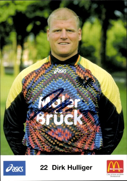 Autogrammkarte Fußballer Dirk Hulliger, Preußen Münster, Autogramm