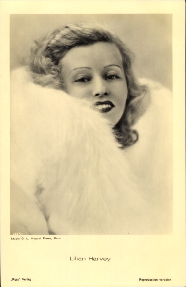 Ak-actrice Lilian Harvey, portret