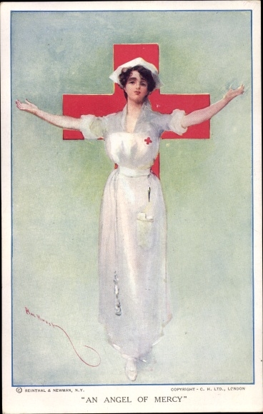 Artist Postcard An Angel of Mercy, Red Cross, Nurse