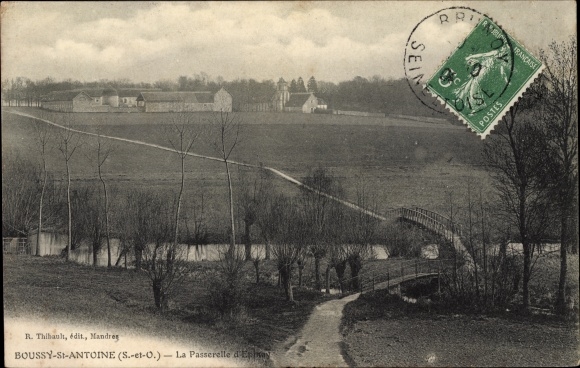 Ansichtkaart Boussy Saint Antoine Essonne, La Passarelle d&#39;Epinay