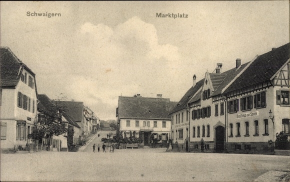 PC Schwaigern in the district of Heilbronn, lot at the market square, Inn zur Sonne