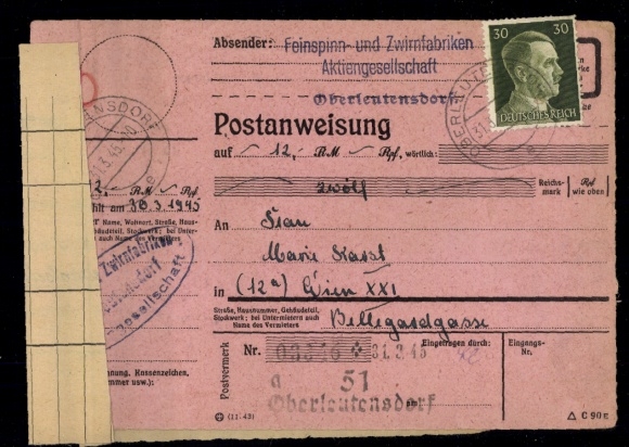 PAW 794 "Oberleutensdorf 31.3.45" with certificate of origin