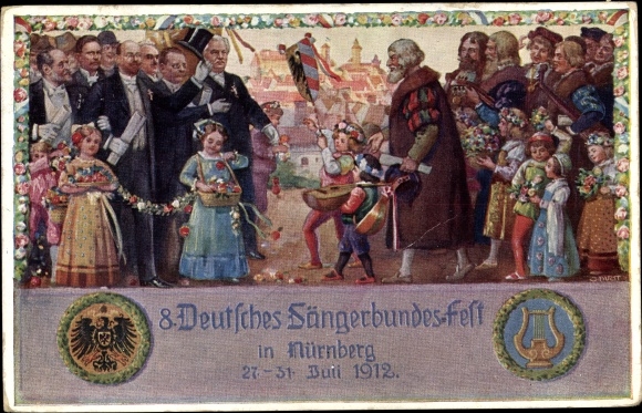 Artist PC Durst, J., Nuremberg in Middle Franconia, 8th German Singers&#39; Festival 1912