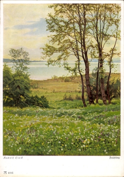Ak Plön am See Holstein, Parnaß, Rudolf Ciesielski, Frühling