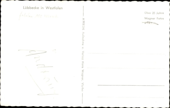 Postcard Lübbecke in Westphalia, church, snow