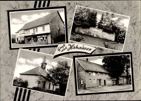PC Hahausen Lower Saxony, Spar business, war memorial, church, inn, proof