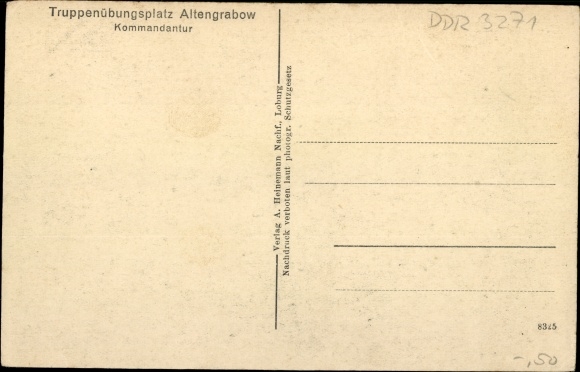 Postcard Altengrabow Möckern in Saxony Anhalt, military training area, headquarters