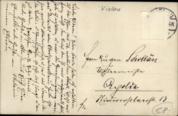 Photo Postcard Vielau Reinsdorf in Saxony, residential building