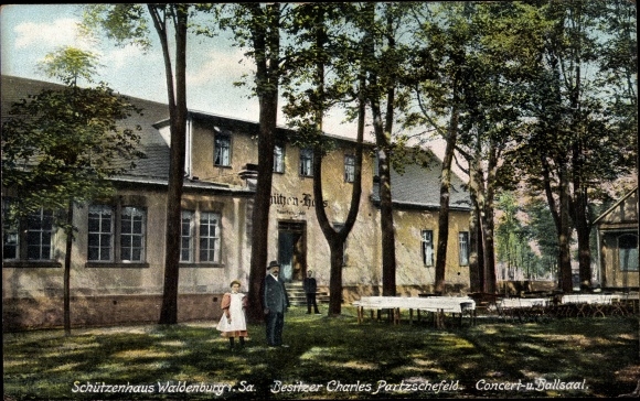 PC Waldenburg in Saxony, Schützenhaus, owner Charles Partzschefeld, concert and ballroom