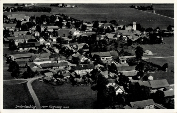 Ak Unterhaching in Opper-Beieren, luchtfoto