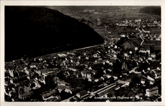 Ak Schopfheim in Baden, Fliegeraufnahme