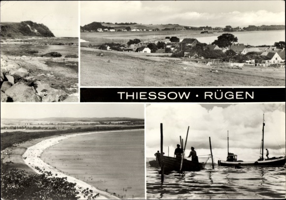 PC Thiessow on Rügen, beach views, town view, boats