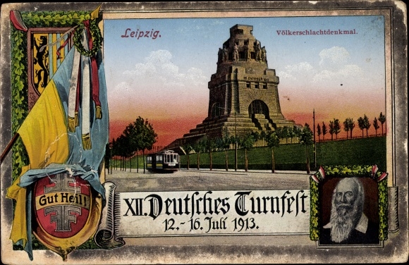 PC Leipzig in Saxony, XII. German Gymnastics Festival 1913, Monument to the Battle of the Nations, Turnvater Jahn