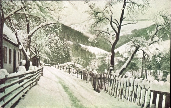 Postcard Lilienfeld in Lower Austria, Traisental, Winter, Vienna Prealps