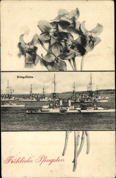 PC congratulations Pentecost, Navy, German warships, Imperial Navy