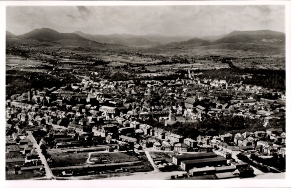 Postcard Landau in der Pfalz, aerial photograph