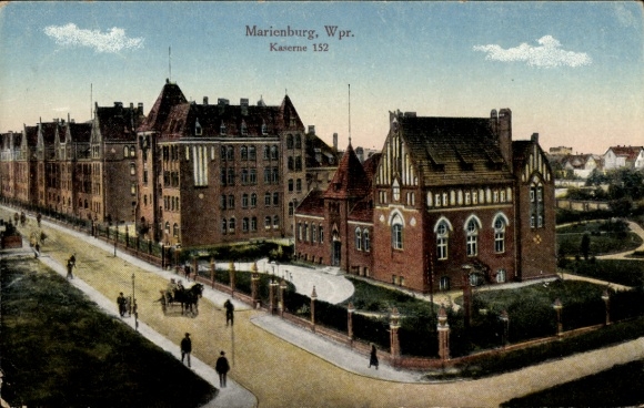 Postcard Malbork Marienburg West Prussia, Barracks 152
