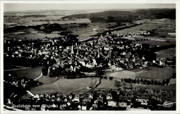 Ak Crailsheim in Württemberg, Fliegeraufnahme